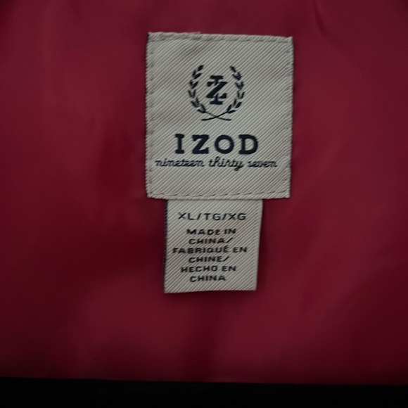 IZOD Quilted Puffer Vest - HOST PICK - XL Hot Pink Inside Waist Drawstring EUC - Picture 4 of 9